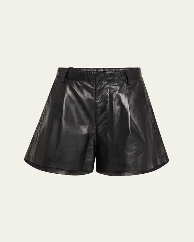 Loose Leather Shorts